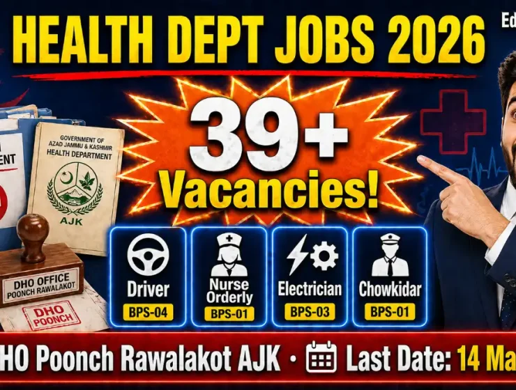Health Department Rawalakot DHO Poonch Jobs Advertisement 2026