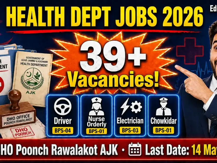 Health Department Rawalakot DHO Poonch Jobs Advertisement 2026