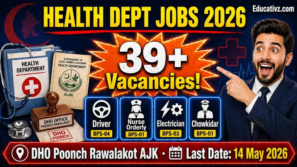 Health Department Rawalakot DHO Poonch Jobs Advertisement 2026