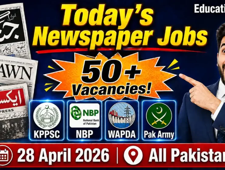 Latest Newspaper Jobs in Pakistan Today 28 April 2026 – KPPSC, NBP, WAPDA, Pak Army 50+ Vacancies