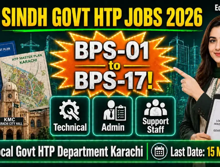Local Government Housing Town Planning Department Karachi Jobs Advertisement 2026