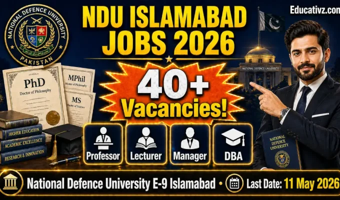 National Defence University NDU Islamabad Jobs Advertisement April/May 2026