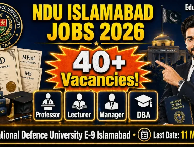 National Defence University NDU Islamabad Jobs Advertisement April/May 2026