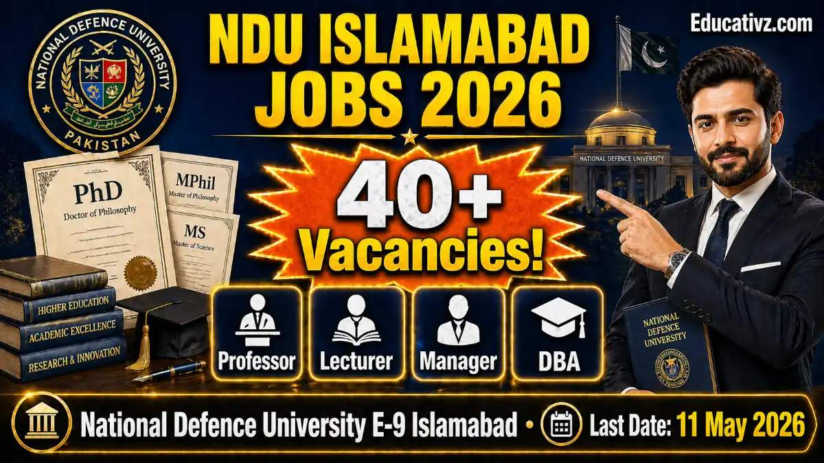 National Defence University NDU Islamabad Jobs Advertisement April/May 2026