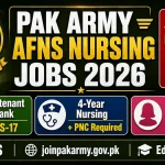 Pakistan Army AFNS Nursing Jobs Advertisement 1st Half 2026 Educativz