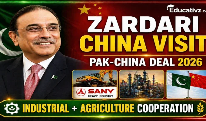 President Asif Ali Zardari visiting SANY Heavy Industry in Changsha, China to promote industrial cooperation.