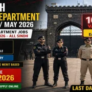 Sindh Prisons and Jail Department Recruitment 2026 for 1000 Prison Constables via PTS.