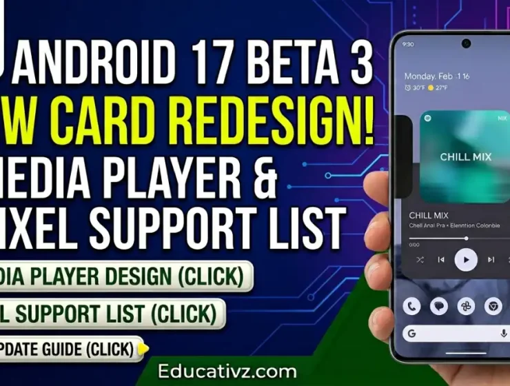 Android 17 QPR1 Beta 3 Card-Based Media Player Carousel Update on Google Pixel