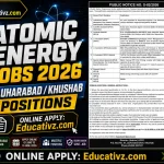 Official Career Opportunity Notice for Atomic Energy Jauharabad Khushab Jobs 2026 June Advertisement