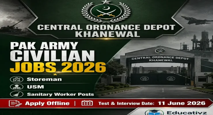 Central Ordnance Depot COD Khanewal Jobs 2026 Advertisement Pak Army