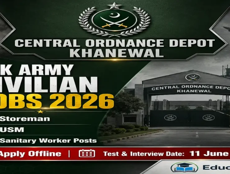Central Ordnance Depot COD Khanewal Jobs 2026 Advertisement Pak Army