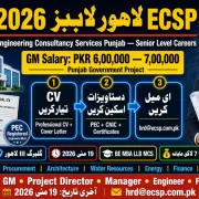 ECSP Lahore Official Career Opportunities Advertisement May 2026