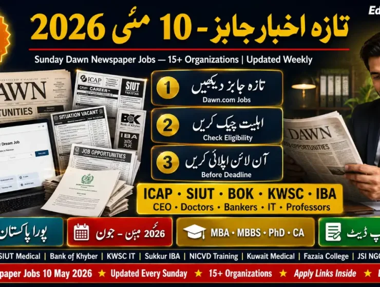 Dawn Newspaper Jobs Today 10 May 2026 - Sunday Jobs Pakistan | Educativz