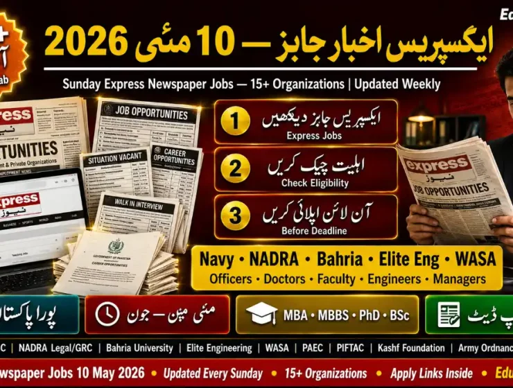 Express Newspaper Jobs Today 10 May 2026 — Sunday Jobs Pakistan | Educativz