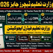 Federal Education Ministry Teachers Jobs 2026 — 52 Posts DS-16 Scale Daanish School Islamabad Apply OTS