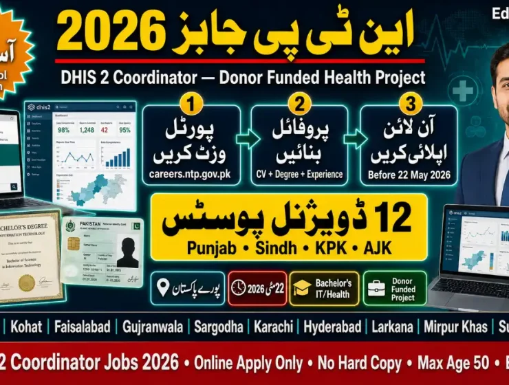 NTP DHIS 2 Coordinator Jobs May 2026 – Apply Online careers.ntp.gov.pk | Educativz