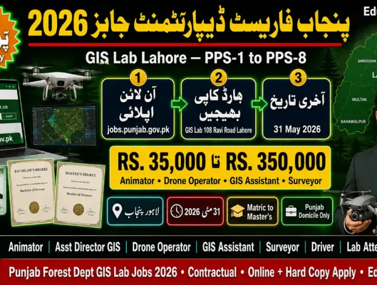 Punjab Forest Department Jobs 2026 â€” GIS Lab Lahore | Animator Drone Operator GIS Assistant | Apply Online jobs.punjab.gov.pk | Educativz