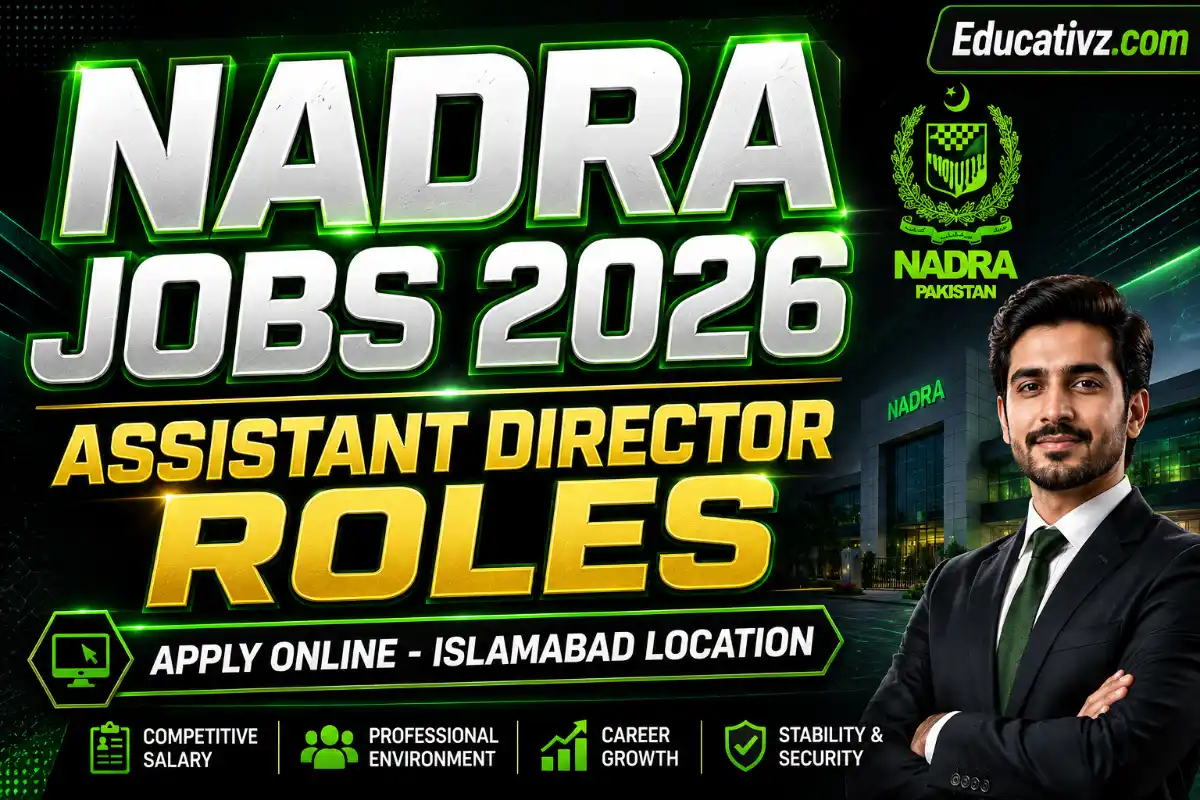 Official Career Vacancy Notice of NADRA Jobs 2026 June Advertisement for Assistant Director IT Posts
