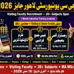 GC University Lahore Vacant Positions Advertisement May 2026