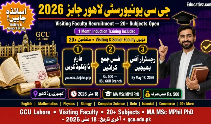 GC University Lahore Vacant Positions Advertisement May 2026