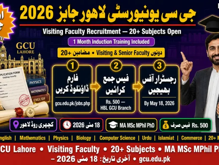 GC University Lahore Vacant Positions Advertisement May 2026
