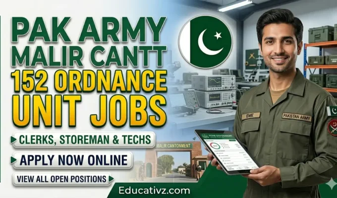 Pakistan Army 152 Ordnance Unit Malir Cantt Karachi Jobs 2026 Advertisement