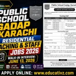 Official Career Opportunities Notice for Public School Gadap Karachi Jobs 2026 June Advertisement