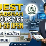 Quaid e Awam University QUEST Nawabshah Batch 26 Admissions Advertisement 2026