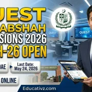 Quaid e Awam University QUEST Nawabshah Batch 26 Admissions Advertisement 2026
