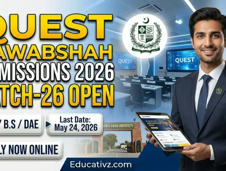 Quaid e Awam University QUEST Nawabshah Batch 26 Admissions Advertisement 2026