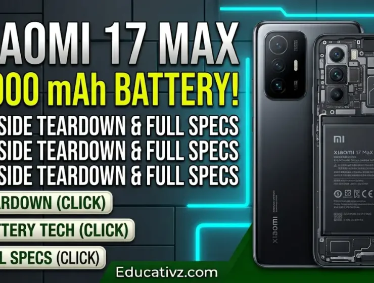 Official Xiaomi 17 Max Smartphone Displaying Rear Camera Module and Layout