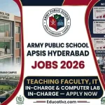 Army Public School Hyderabad Jobs June 2026 Faculty & IT Incharge Vacancies Portal Educativz