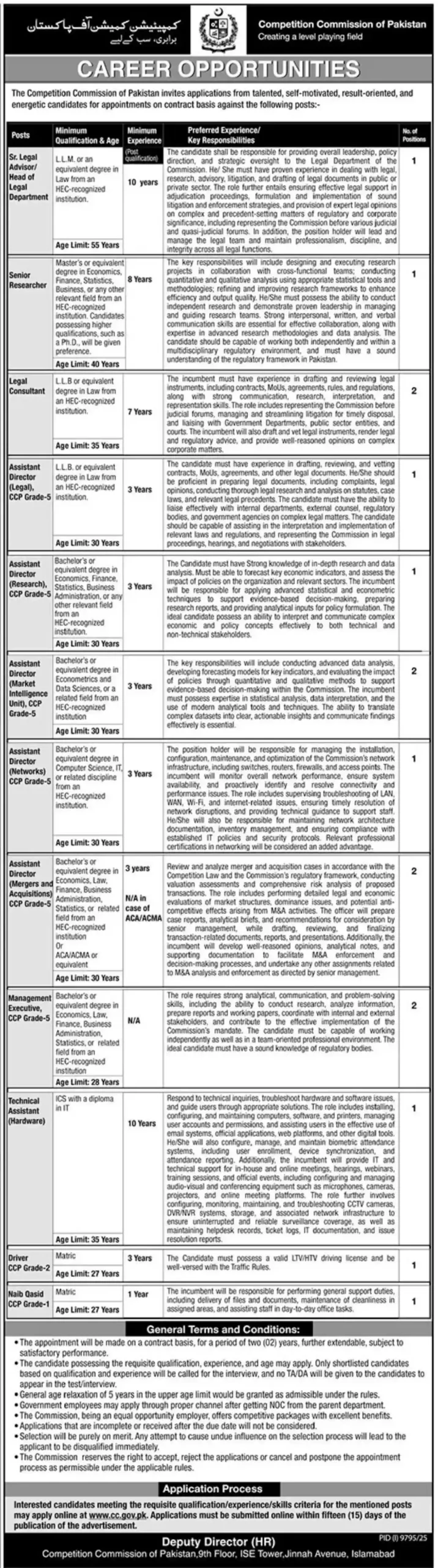 Official Competition Commission of Pakistan CCP Career Opportunities Newspaper layout file 1000942564.jpg