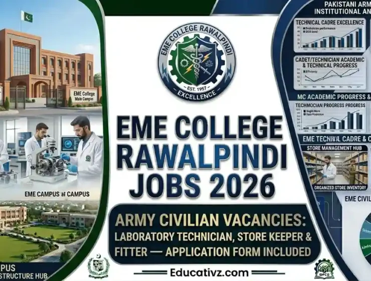 College of Electrical and Mechanical Engineering EME Rawalpindi Pak Army Jobs 2026 Portal Banner Educativz