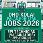 DHO Kolai Palas Kohistan Jobs June 2026 EPI Technician Vaccinators ETEA Educativz