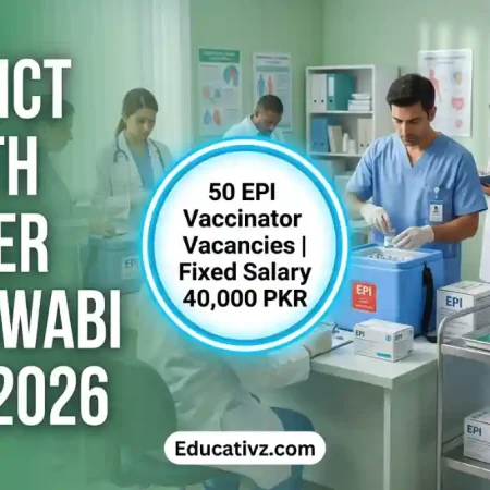 District Health Officer DHO Swabi EPI Vaccinator Jobs via ETEA 2026 June Advertisement