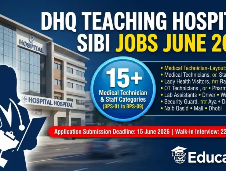 DHQ Teaching Hospital Sibi Medical Technicians Jobs June 2026 Advertisement