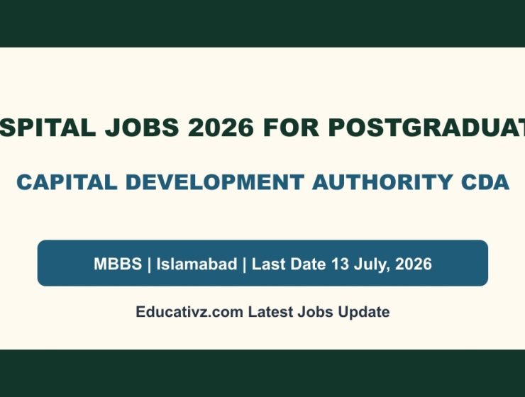 CDA Hospital Jobs 2026 For Postgraduate & House Job Trainee Featured Image Educativz