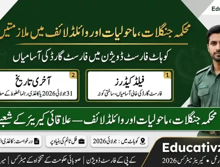 Forestry Environment and Wildlife Department Jobs July 2026 Forest Guard Recruitment Kohat Division Educativz