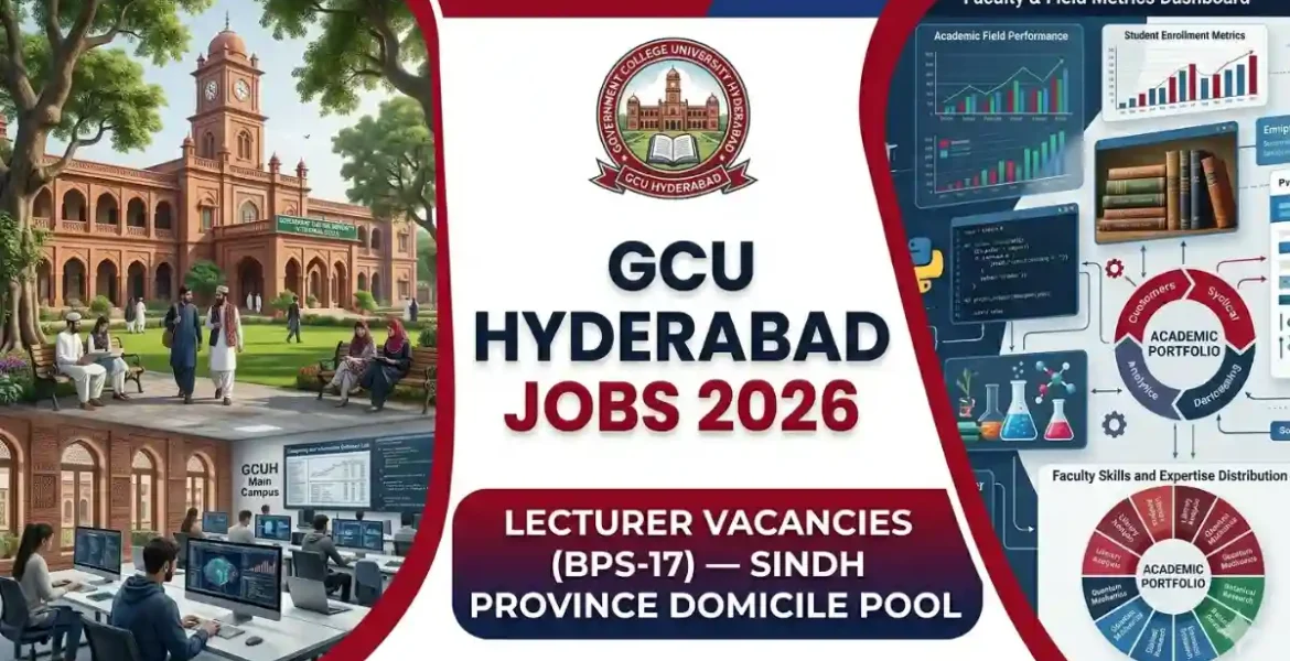 Government College University GCU Hyderabad Jobs June 2026 BPS-17 Lecturer Openings Portal Educativz