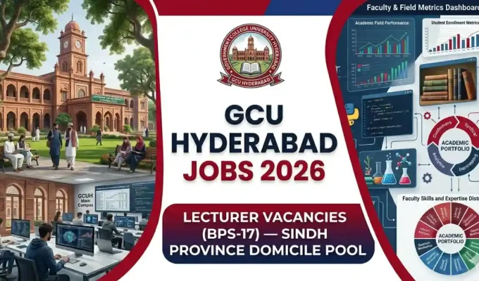 Government College University GCU Hyderabad Jobs June 2026 BPS-17 Lecturer Openings Portal Educativz