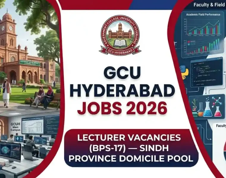 Government College University GCU Hyderabad Jobs June 2026 BPS-17 Lecturer Openings Portal Educativz