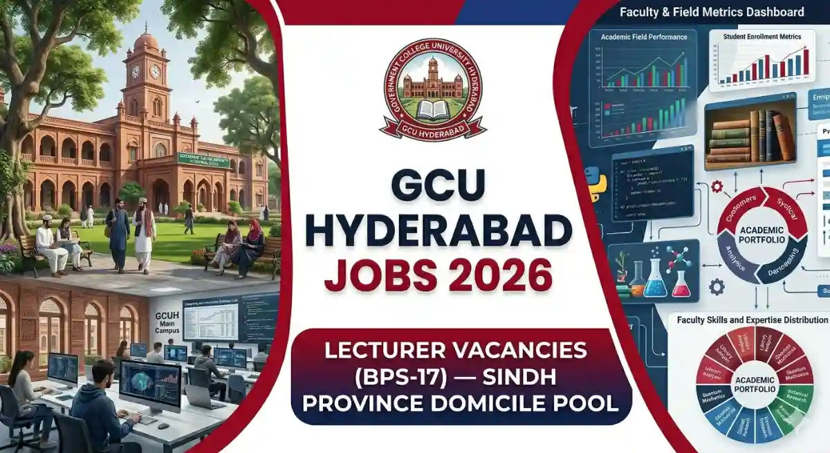 Government College University GCU Hyderabad Jobs June 2026 BPS-17 Lecturer Openings Portal Educativz