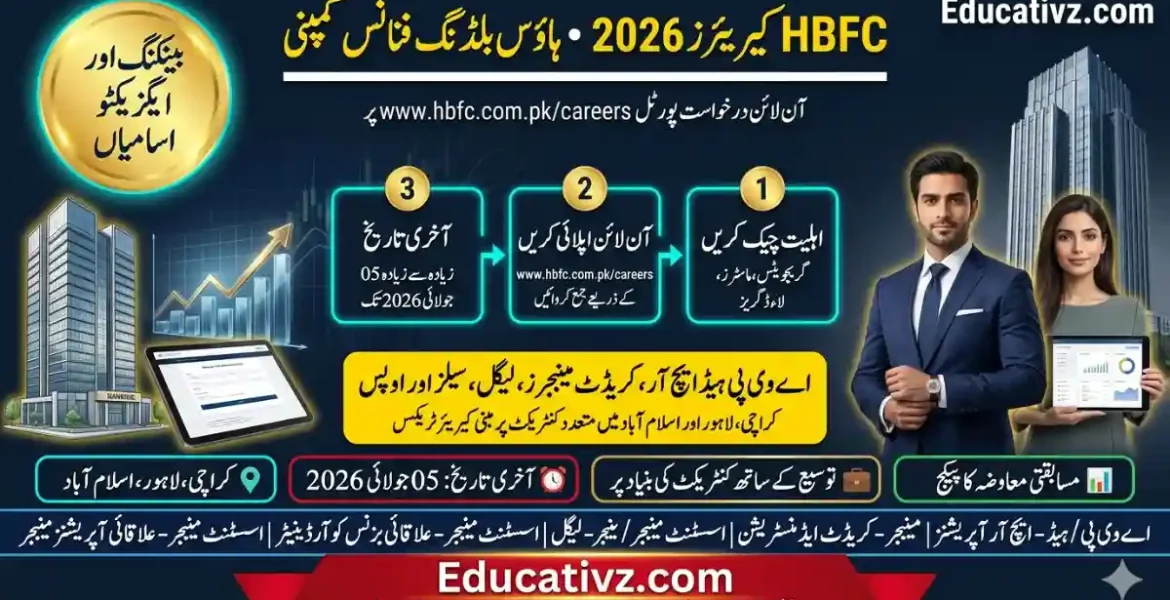 House Building Finance Company Limited HBFC Careers Online Portal 2026 Recruitment Banner Educativz