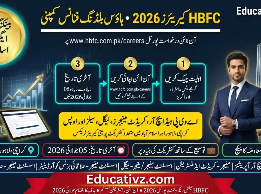 House Building Finance Company Limited HBFC Careers Online Portal 2026 Recruitment Banner Educativz