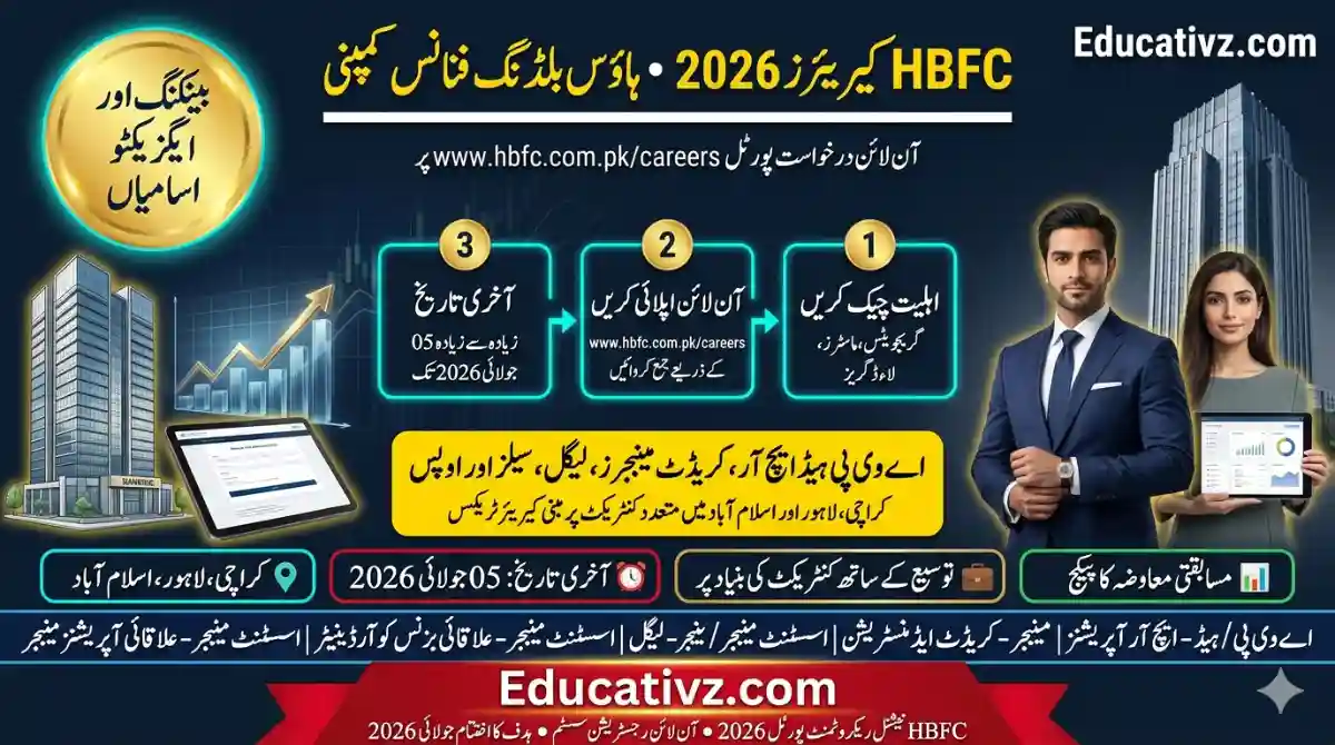 House Building Finance Company Limited HBFC Careers Online Portal 2026 Recruitment Banner Educativz