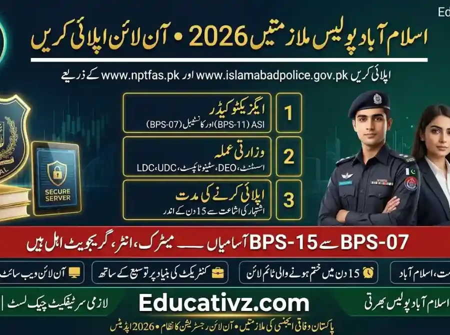 Islamabad Capital Territory ICT Police Careers June 2026 Official Recruitment Advertisement Notice Banner Educativz