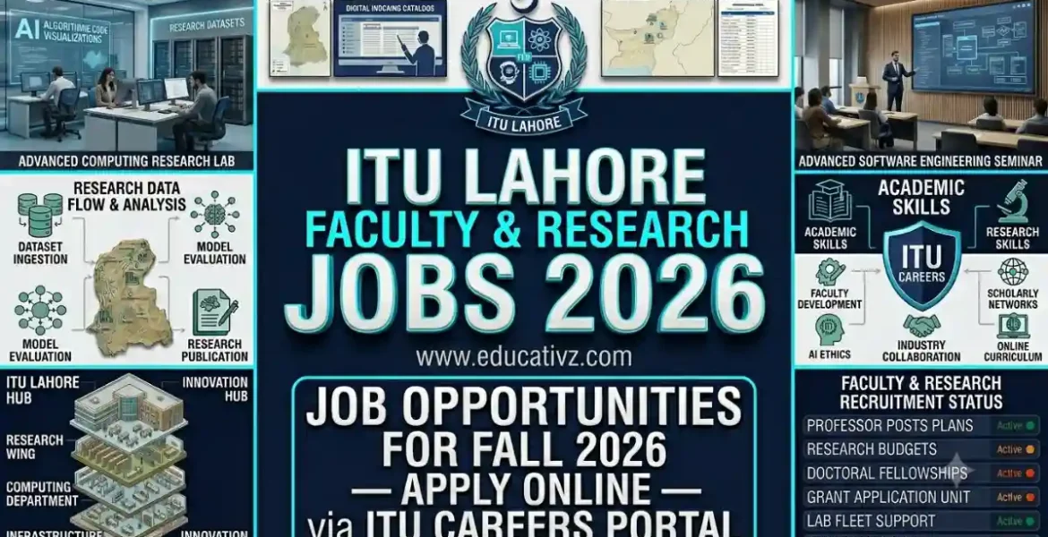 Information Technology University ITU Lahore Jobs June 2026 Faculty Recruitment Educativz