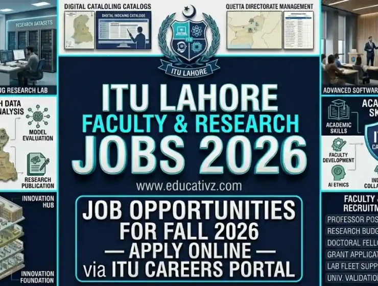 Information Technology University ITU Lahore Jobs June 2026 Faculty Recruitment Educativz