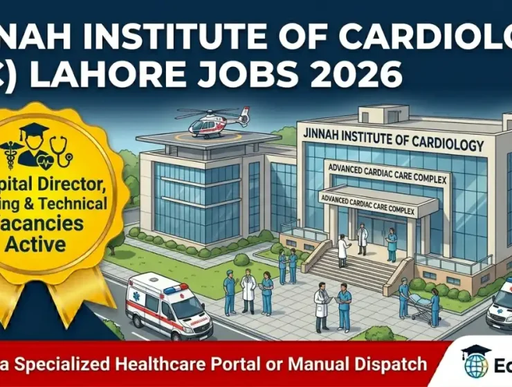 Jinnah Institute of Cardiology JIC Lahore Specialized Healthcare Department Jobs June 2026 Advertisement